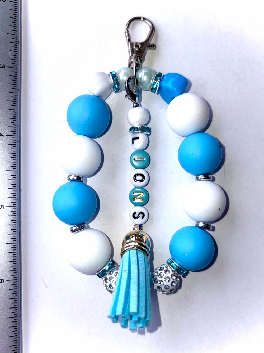 Handmade Detroit Lions 🦁 Wristlet / Keychain / Purse / Backpack Charm w/ beanie